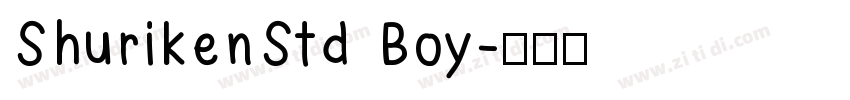 ShurikenStd Boy字体转换